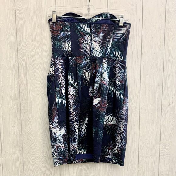 Club Monaco Blue Multi Sleeveless Dress Size 4 - Picture 3 of 5